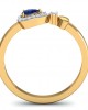 Buy Anchita Sapphire Ring in 14k hallmarked gold and studded with a Pear Shape Natural Sapphire and Diamonds