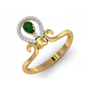 Ameena Emerald Diamond Ring