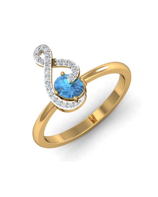 Adina Blue Topaz Ring