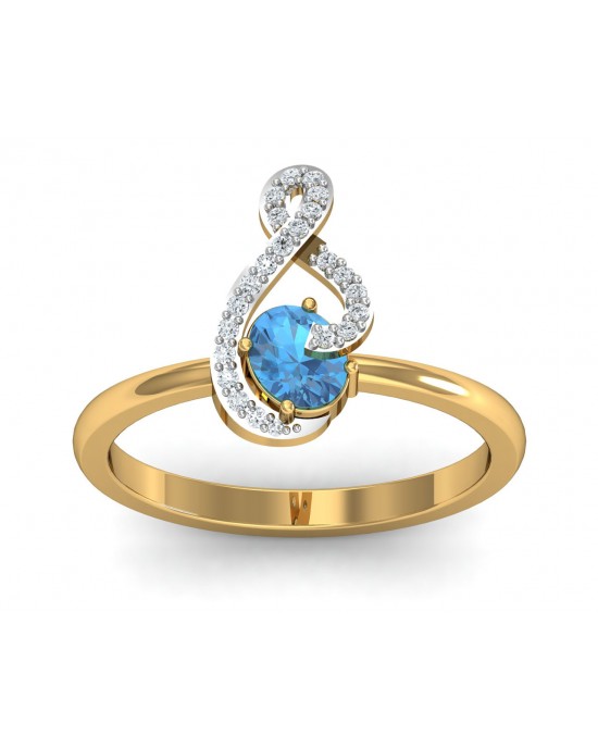 Adina Blue Topaz Ring