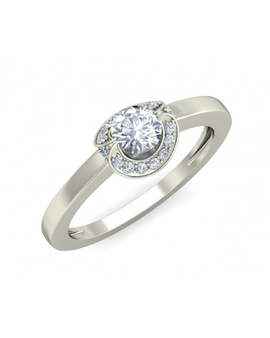 Angi Diamond Solitaire Engagement Ring
