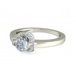 Angi Diamond Solitaire Engagement Ring