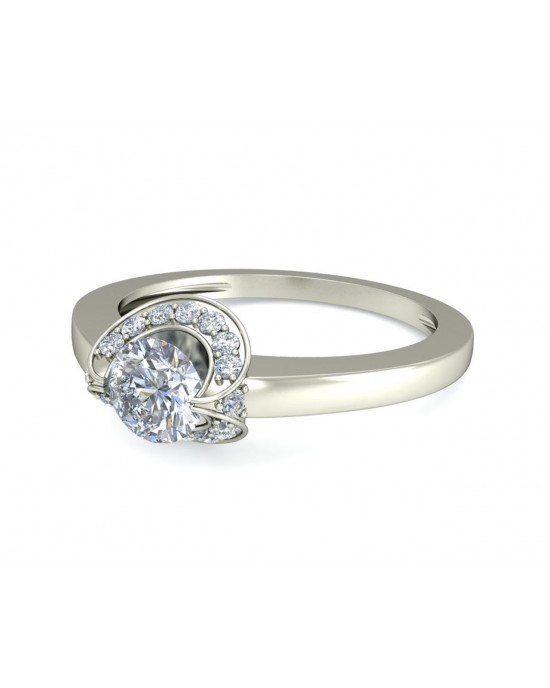 Angi Diamond Solitaire Engagement Ring