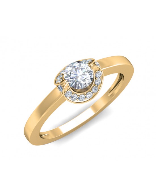 Angi Diamond Solitaire Engagement Ring