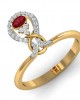 Lara Ruby Diamond Ring in Gold