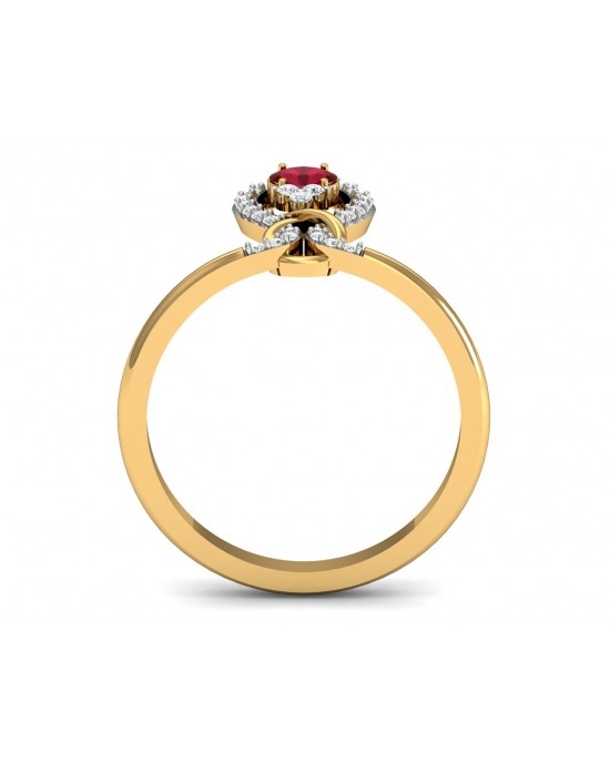 Lara Ruby Diamond Ring in Gold