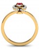 Lara Ruby Diamond Ring in Gold