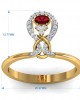 Lara Ruby Diamond Ring in Gold