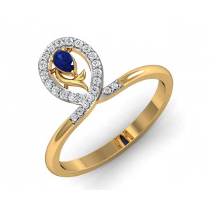 Tarini Blue Sapphire & Diamond Ring