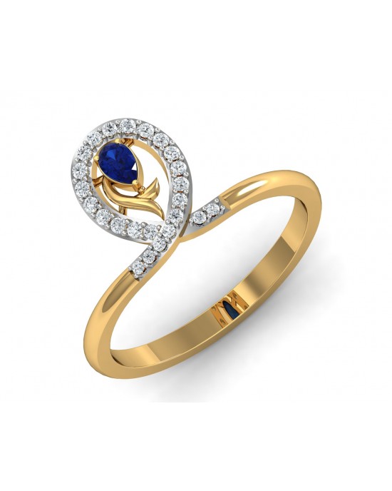 Tarini Blue Sapphire & Diamond Ring