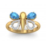 Asmara Blue Topaz & Diamond Ring