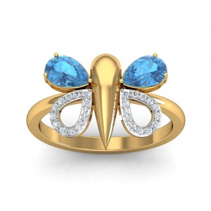 Asmara Blue Topaz & Diamond Ring