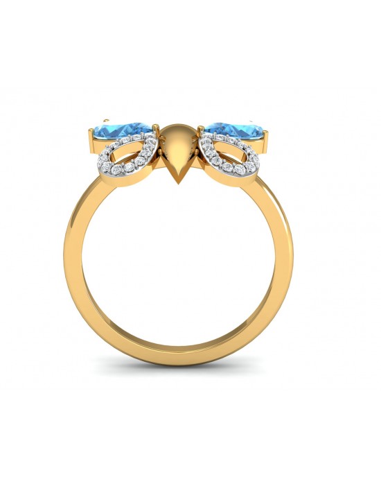 Asmara Blue Topaz & Diamond Ring