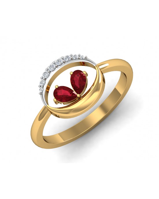 Natural Ruby and Diamond Ring – Chimera Design