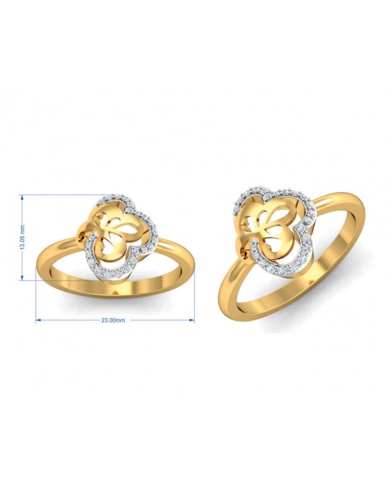 Resa Diamond Ring in Gold