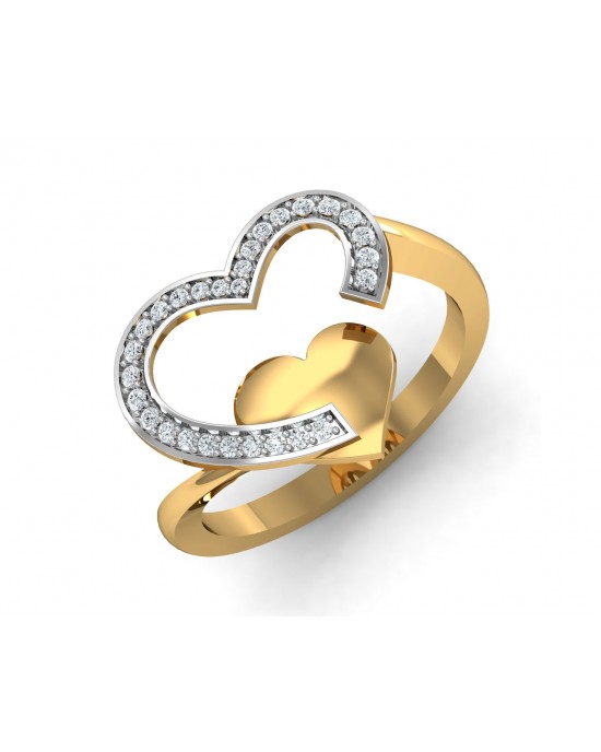 Fiona  Diamond Heart  Ring