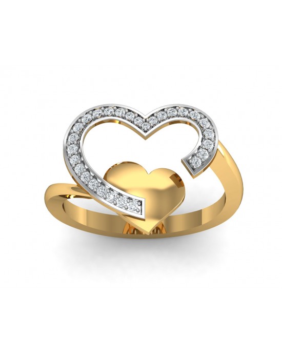 Fiona  Diamond Heart  Ring