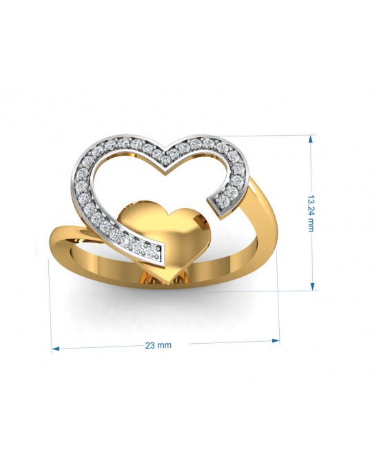 Fiona  Diamond Heart  Ring