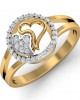 Samra Diamond Hearts Gold Ring