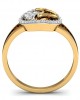 Samra Diamond Hearts Gold Ring