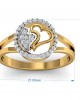 Samra Diamond Hearts Gold Ring