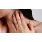 Samra Diamond Hearts Gold Ring