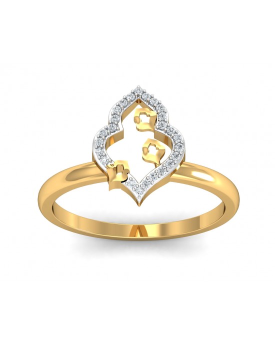 Ella Diamond Ring in Gold