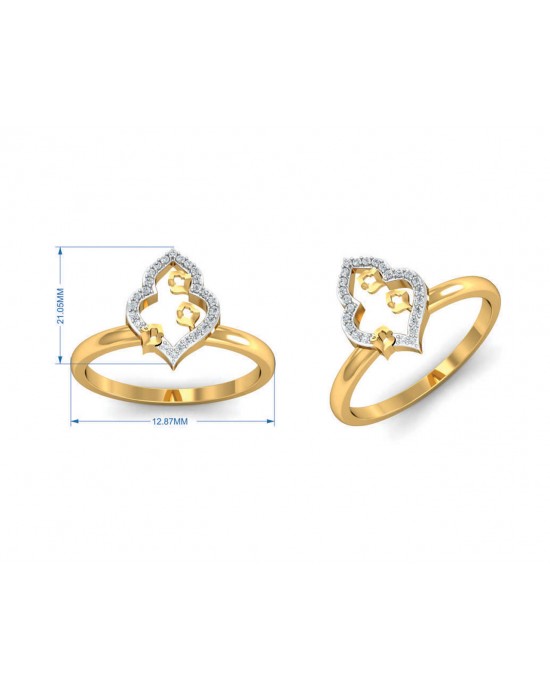 Ella Diamond Ring in Gold