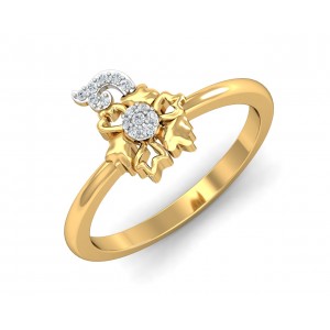 Flora diamond Ring in 14k Gold