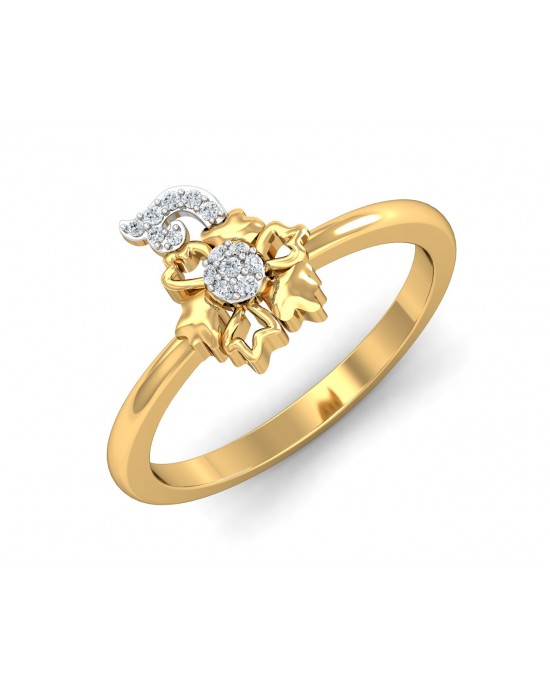 Flora diamond Ring in 14k Gold