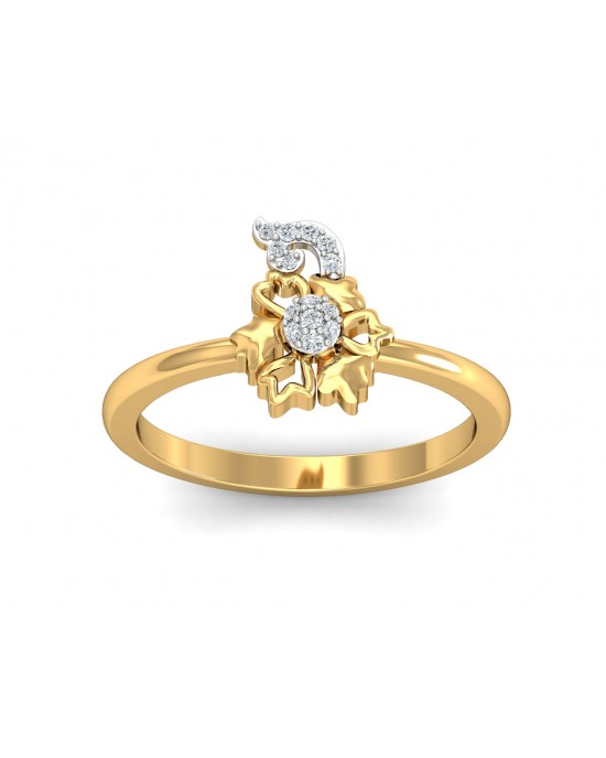 Flora diamond Ring in 14k Gold