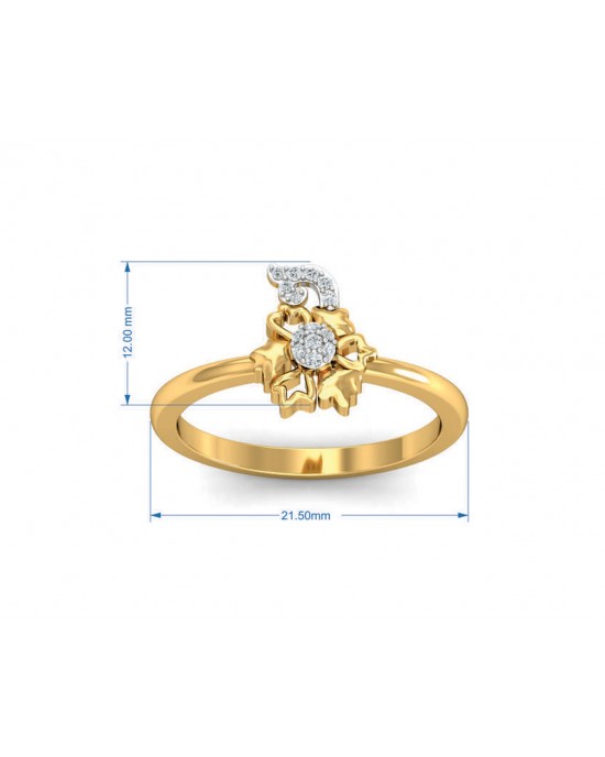 Flora diamond Ring in 14k Gold