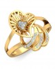 Urith heart ring in gold with diamonds