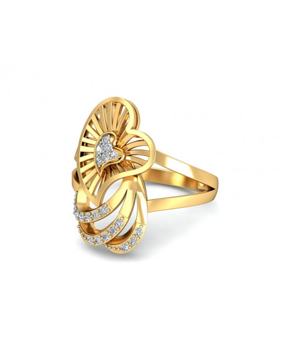 Buy Vshine Adjustable Propose Ladies Ring Exclusive Collection Love Heart  Valentine American Diamond Studded Gold Plated Free Size Stylish Fancy  Party Wear Latest Design Fashion Jewellery for Women, Girls, Girlfriend &  Wife