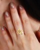 Urith heart ring in gold with diamonds