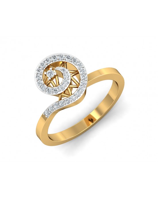 Astra Diamond Ring in 14k hallmarked Gold