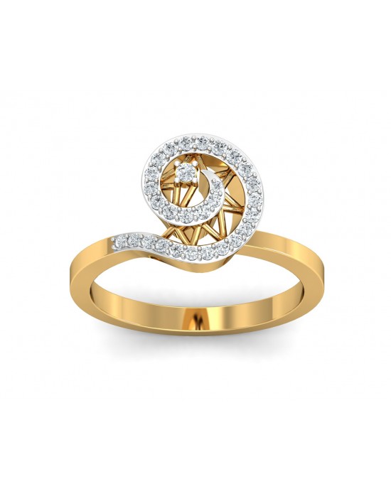 Astra Diamond Ring in 14k hallmarked Gold