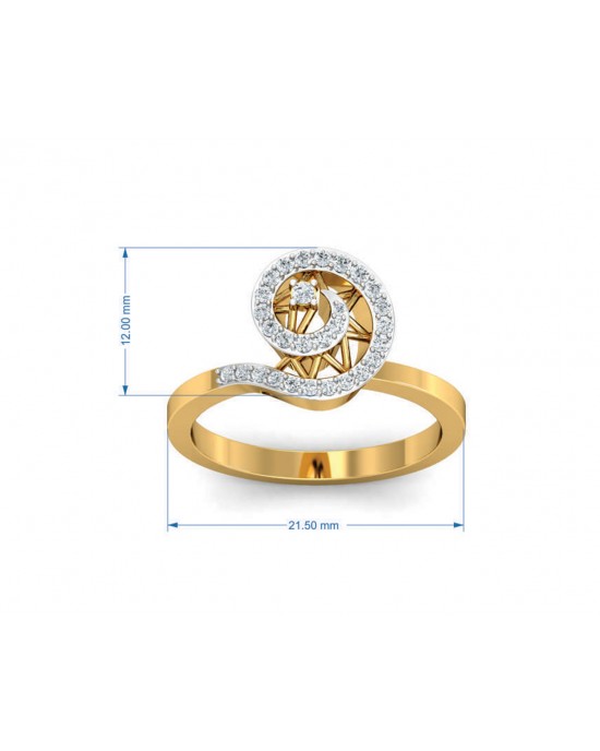 Astra Diamond Ring in 14k hallmarked Gold