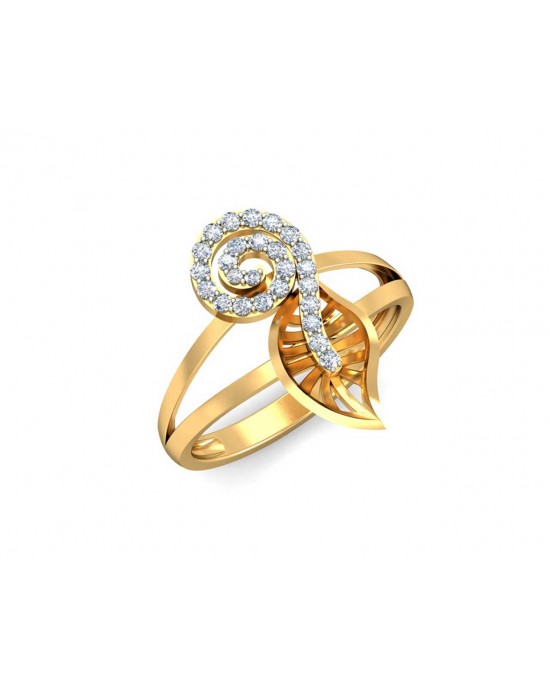 Sama Designer Diamond Ring in hallmarked gold