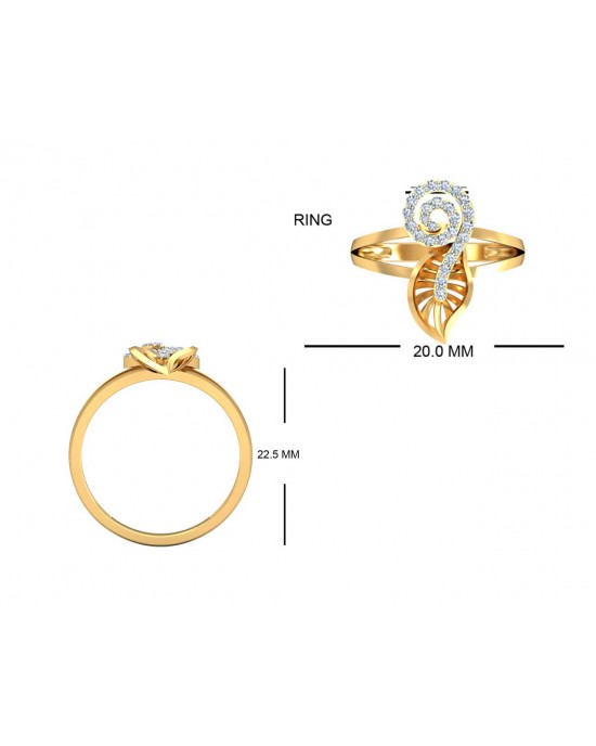 Sama Designer Diamond Ring in hallmarked gold