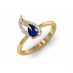 Sary Blue sapphire & diamond Ring in gold