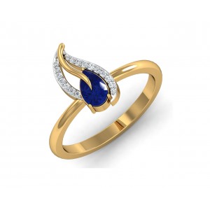 Sary Blue sapphire & diamond Ring in gold