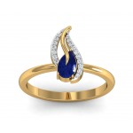 Sary Blue sapphire & diamond Ring in gold