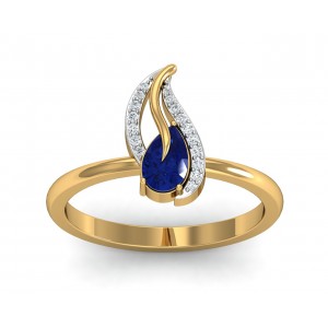 Sary Blue sapphire & diamond Ring in gold