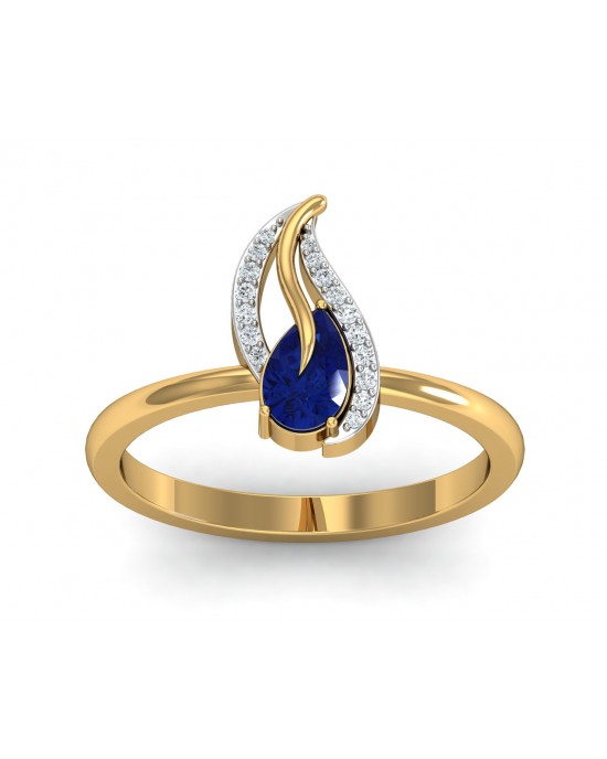 Sary Blue sapphire & diamond Ring in gold