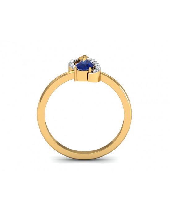 Sary Blue sapphire & diamond Ring in gold