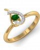 Sely Emerald & diamond ring in hallmarked gold