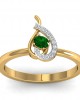 Sely Emerald & diamond ring in hallmarked gold