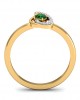 Sely Emerald & diamond ring in hallmarked gold