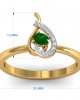 Sely Emerald & diamond ring in hallmarked gold